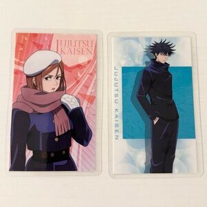 Anime official collectible cards jujutsu kaisen nobara megumi